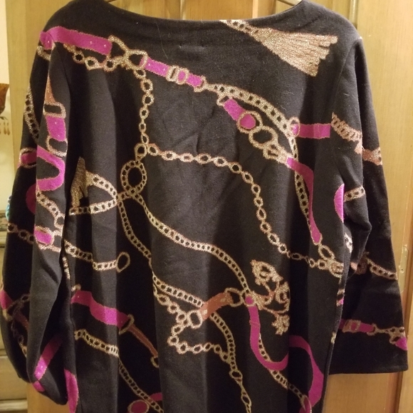 Chicos Touch Of Cool Wedge Tunic Sweater size 3 XL - Picture 4 of 5